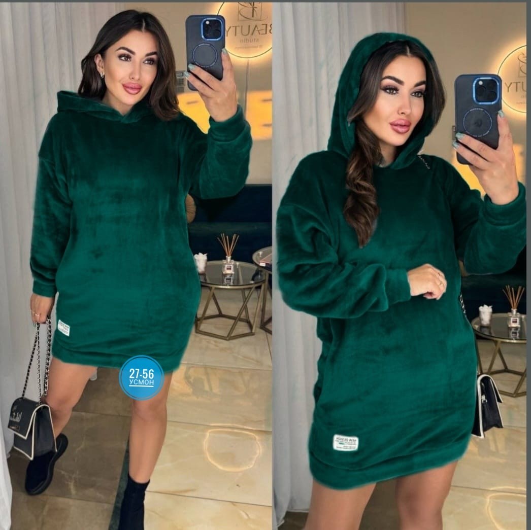 платье теплое с капюшоном,платье туника с капюшоном,платье с капюшоном,туника теплая,платье худи с капюшоном