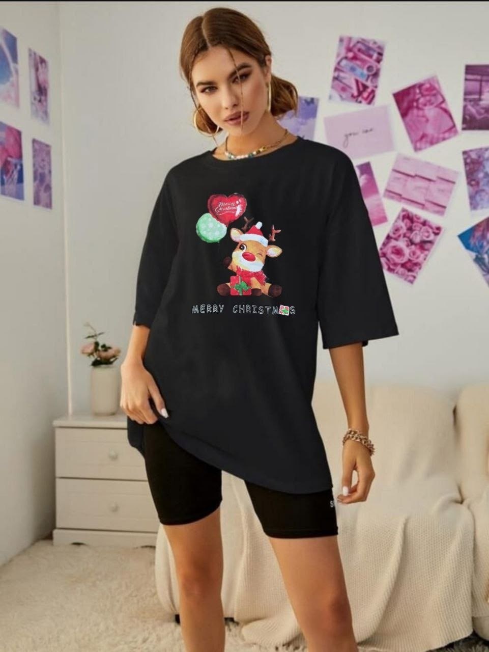 футболка оверсайз новогодняя,футболка новогодняя,футболка оверсайз с принтами,женская футболка,футболка оверсайз