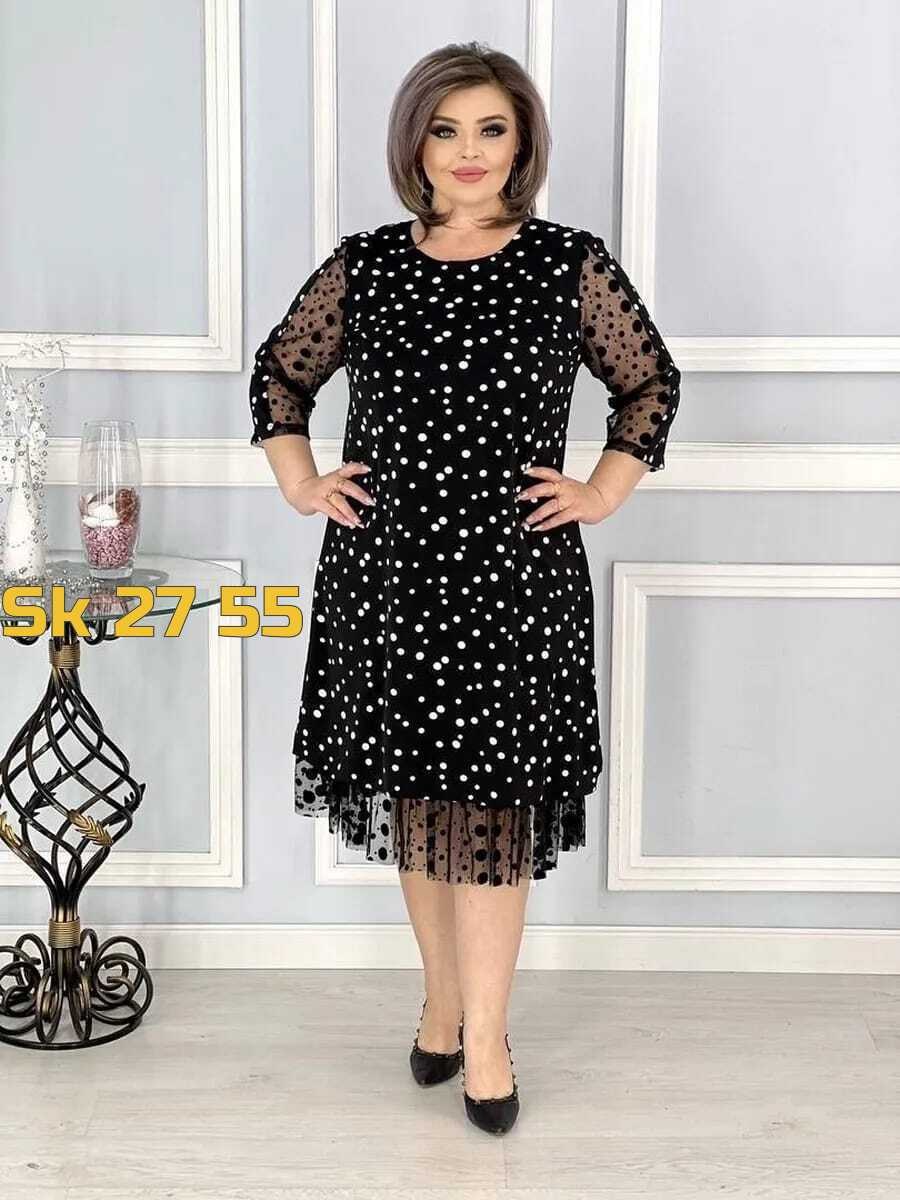 женские платья больших размеров,платье большие размеры,нарядное платье в горошек,платье большие размеры шифоновое,платье больших размеров нарядное в горошек