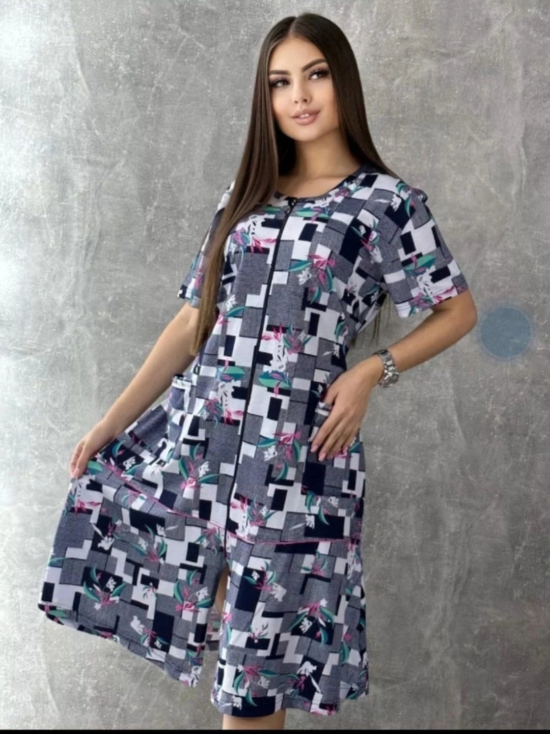 женский халат,платье женская,халат женский для дома,платье прямое, оптом