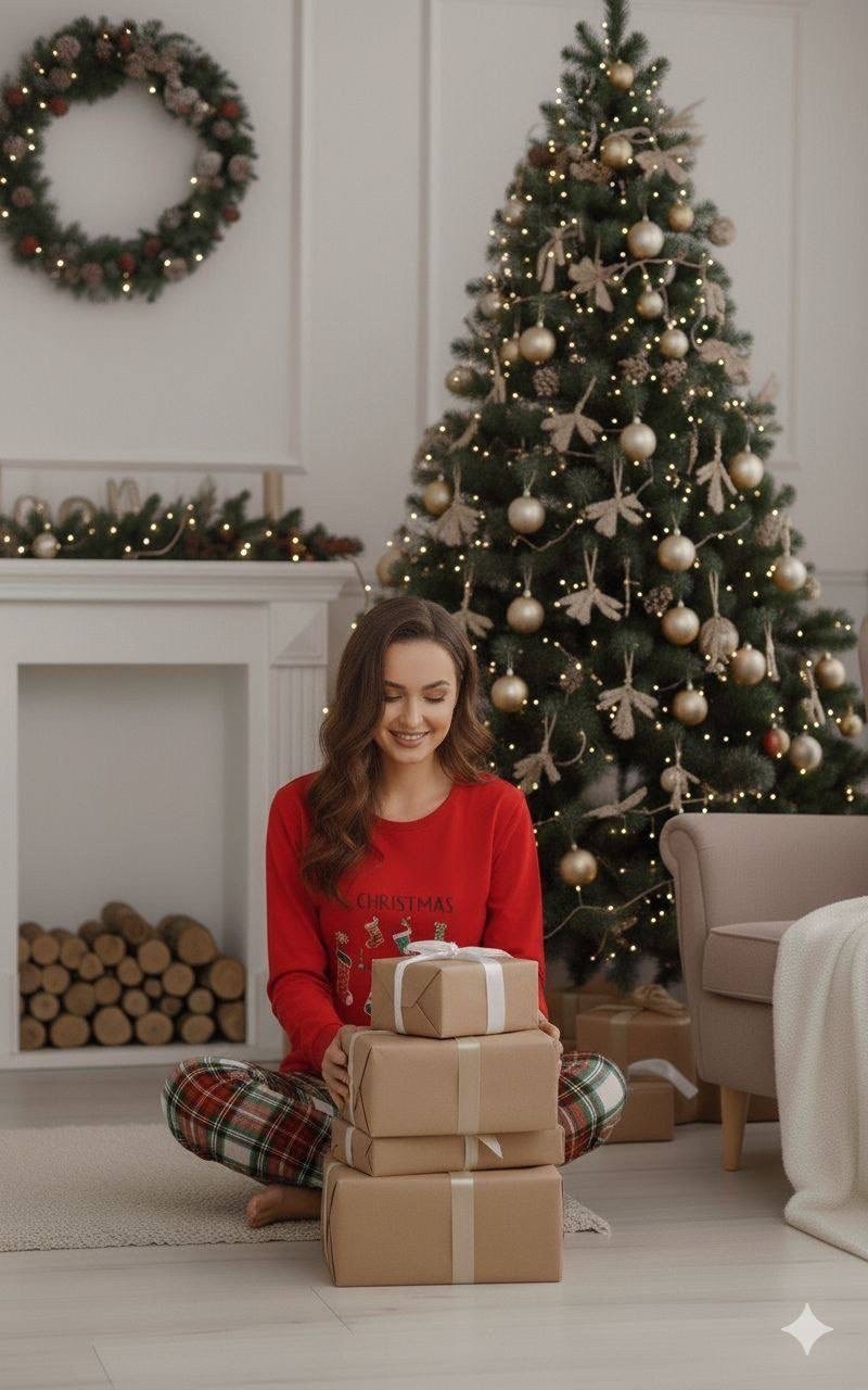 пижама новогодняя женская,новогодние пижамы,женская пижама,женская новогодняя пижама happy fox,комплект пижама