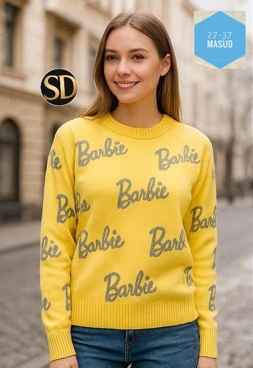 кофта модная,свитер барби,кофта barbie,свитшот женская,джемпер с принтом