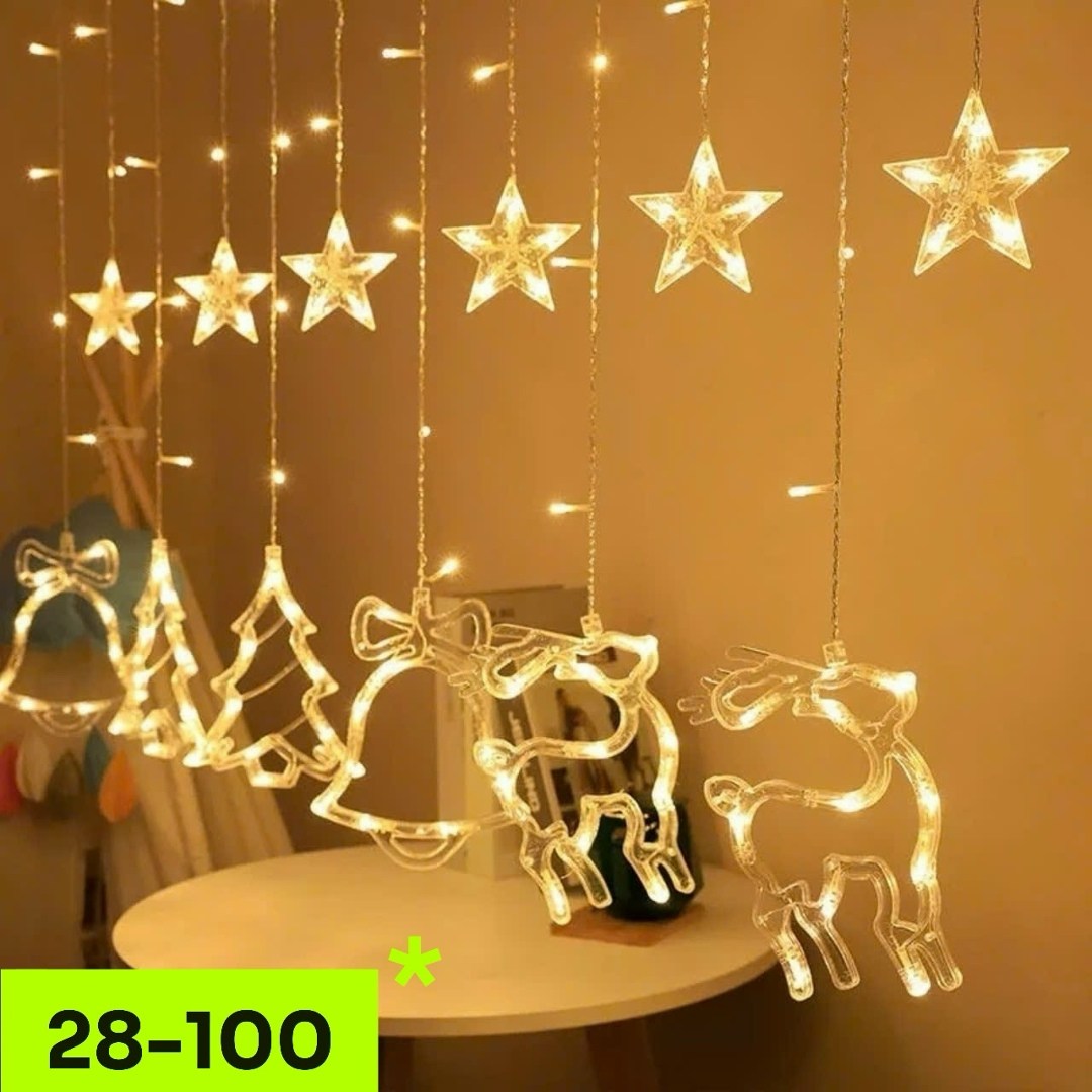 гирлянда штора олени,светодиодная гирлянда штора,гирлянда штора новогодняя,светодиодная гирлянда занавес,гирлянда шторка