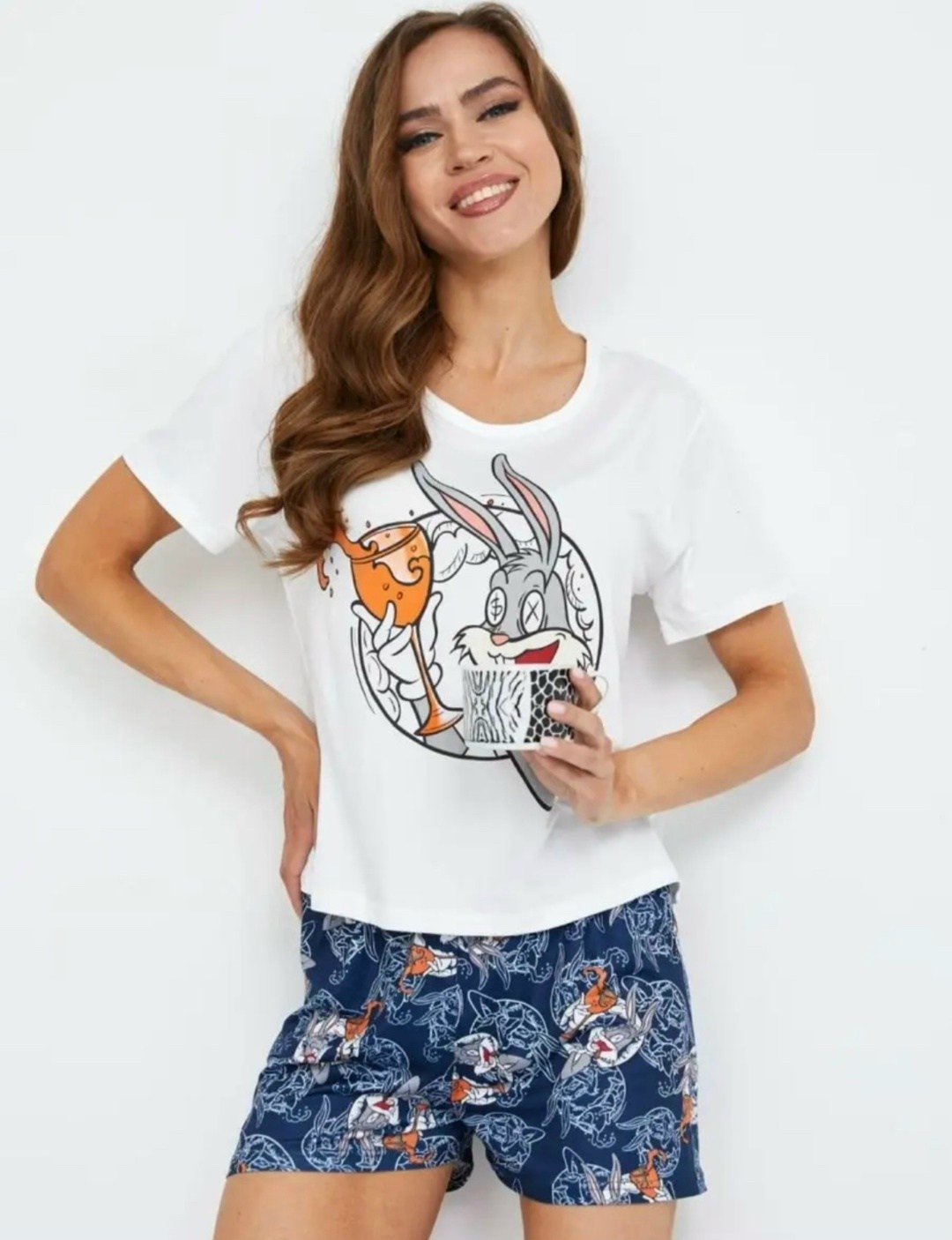 женская пижама с шортами,женская пижама,пижама с шортами,пижама с шортами от ариа хом,пижама женская с футболкой и шортами