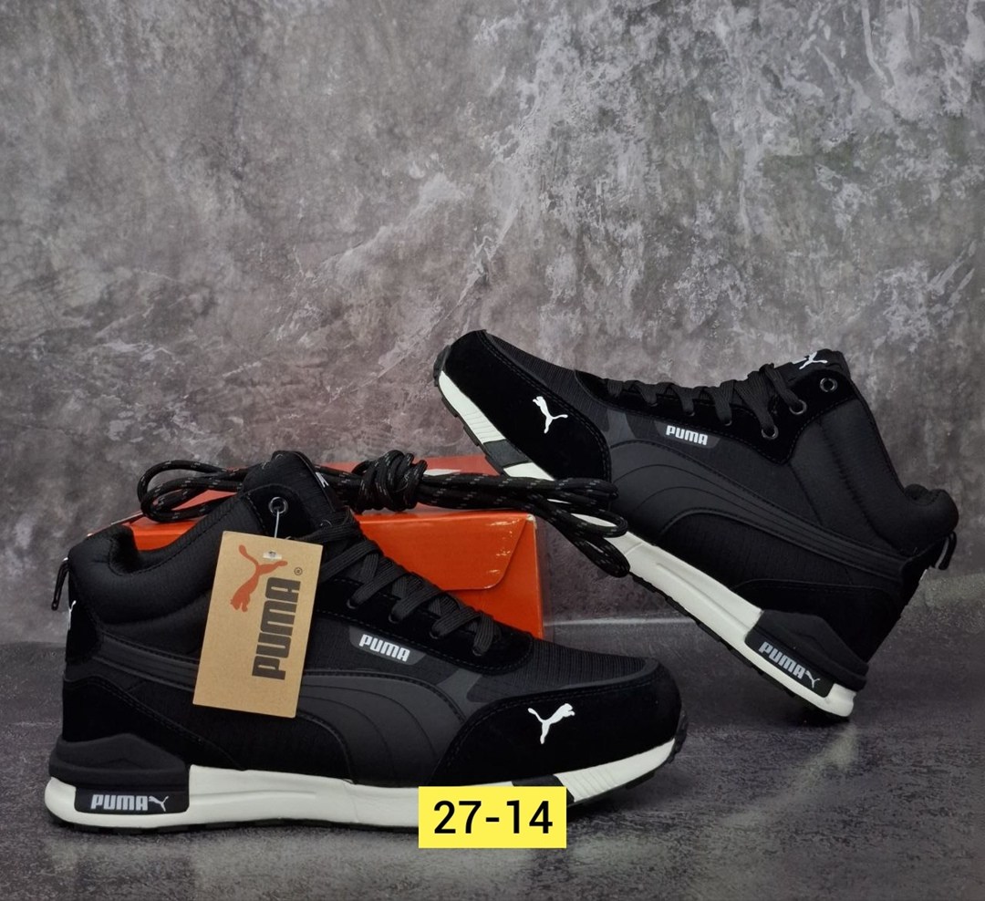 кроссовки зимние puma,мужские кроссовки puma,кроссовки puma,кроссовки puma черные,зимние кожаные кроссовки мужские пума