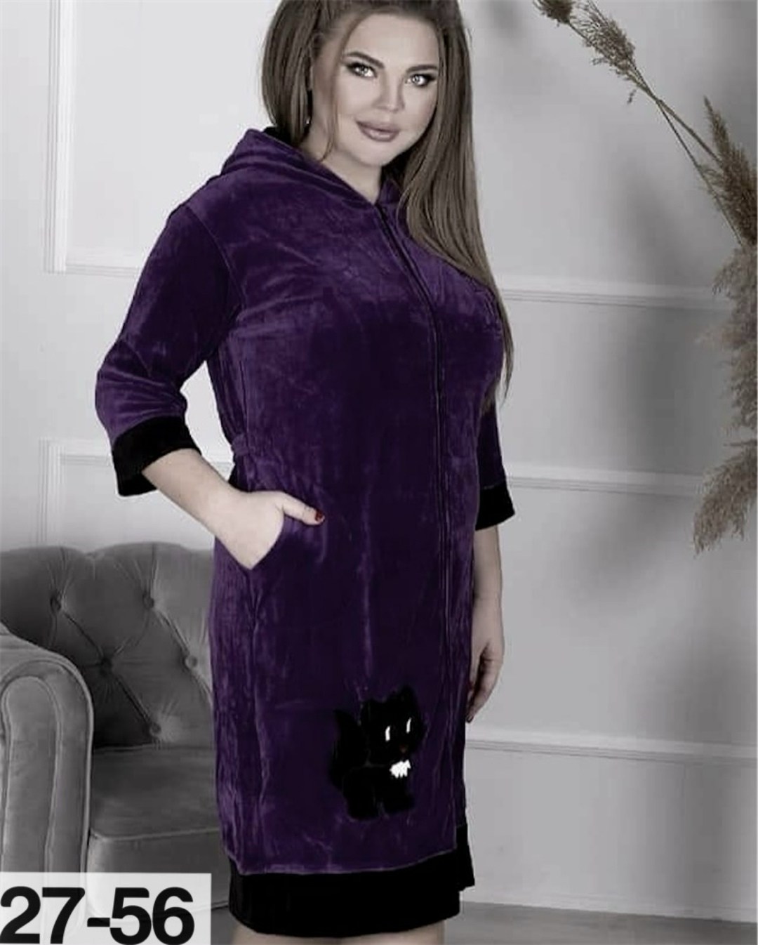 женский велюровый халат,халат домашний велюровый,халат велюровый с капюшоном,халат женский,велюровый халат