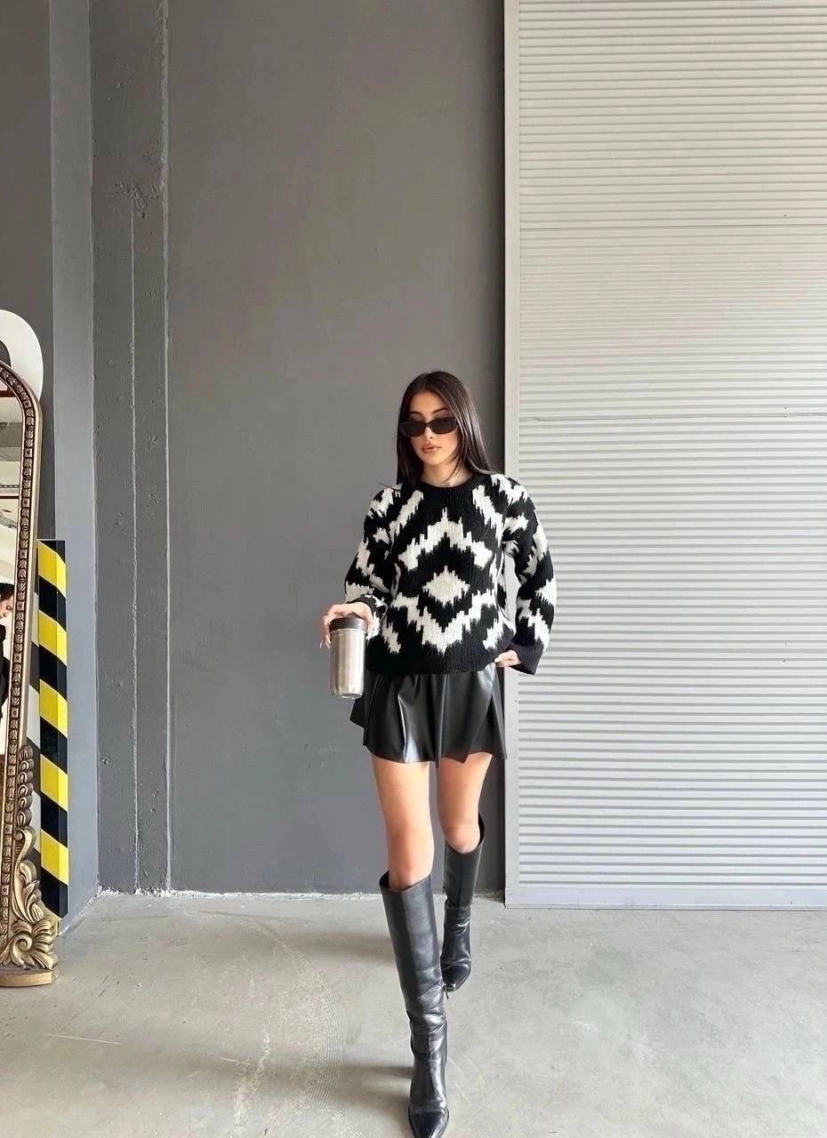 свитер с рисунком,свитер,модный женский свитер,свитер джемпер,вязаные свитера