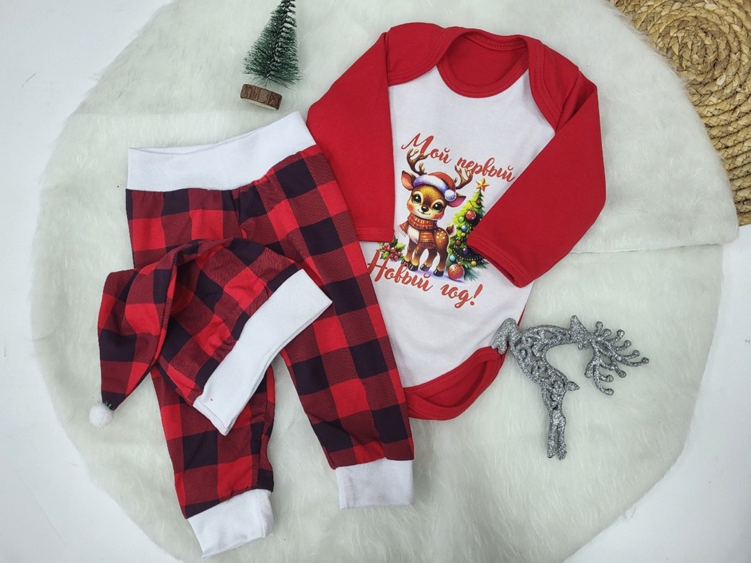 детский костюм,одежда для новорожденного,новогодние пижамы,одежда для новорожденных ,комплект пижама