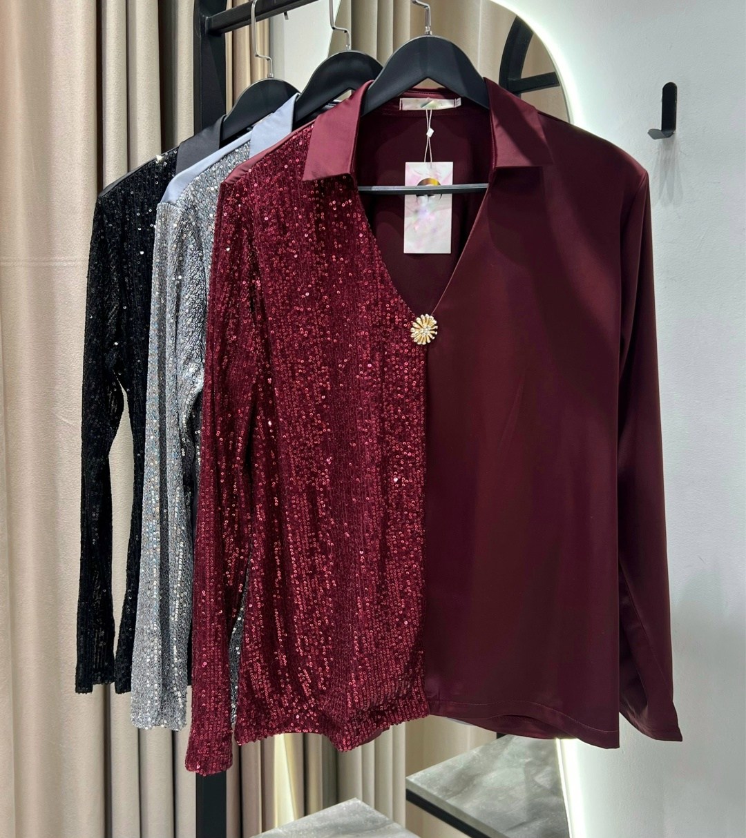 блузка с пайетками,элегантная блузка,праздничная блузка,рубашка с пайетками,блузки женские
