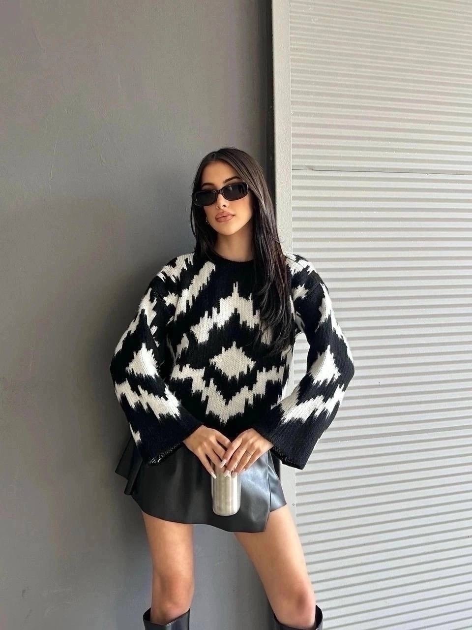 свитер с рисунком,свитер,модный женский свитер,свитер джемпер,вязаные свитера