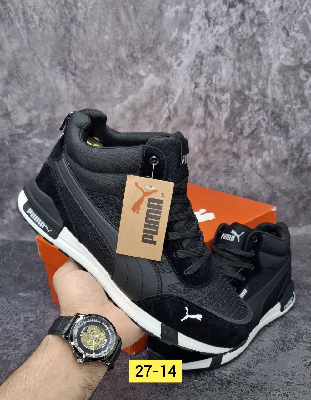 кроссовки зимние puma,мужские кроссовки puma,кроссовки puma,кроссовки puma черные,зимние кожаные кроссовки мужские пума