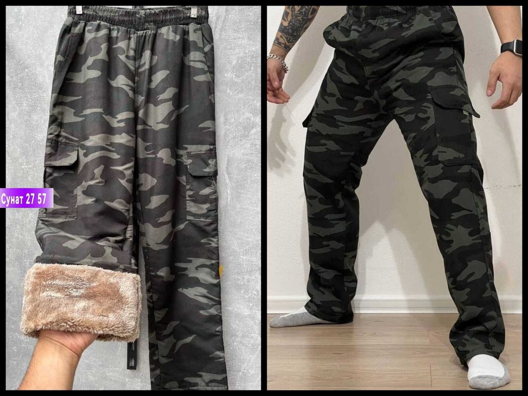 штаны с мех,брюки камуфляжные мужские,брюки камуфляжные,теплые штаны,джоггеры камуфляжные