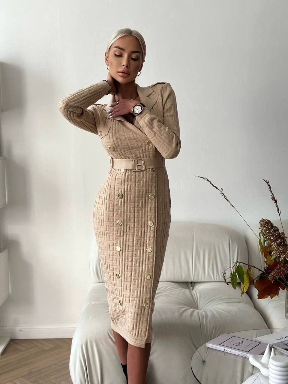 платье balmain бандажное,стильное платье,платье трикотажное приталенное лапша,трикотажное платье,платье женская