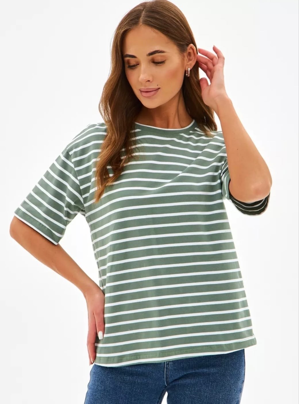 базовая женская футболка оверсайз,футболка оверсайз с принтом в полоску,футболка в полоску,футболка тельняшка, женская,футболка в полоску оверсайз