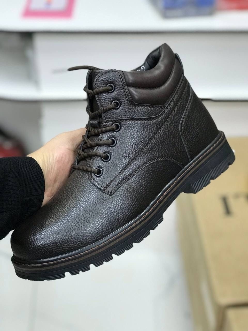 ,ботинки мужские зимние,ботинки мужские,зимняя мужская ,мужские зимние ботинки из натуральной кожи