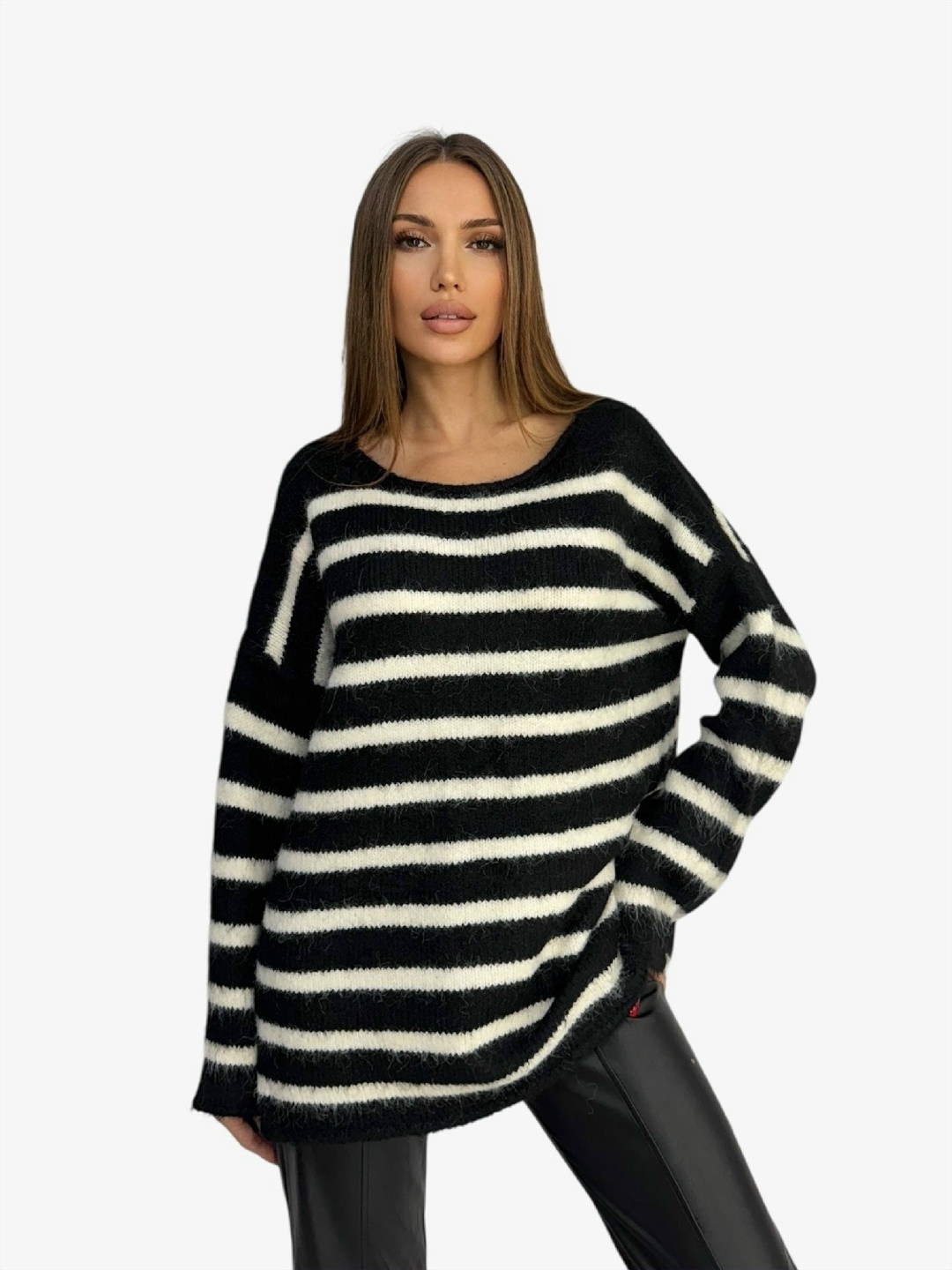 свитер теплый в полоску оверсайз,кофта оверсайз в полоску,свитер в полоску,женский джемпер в полоску,свитера женские