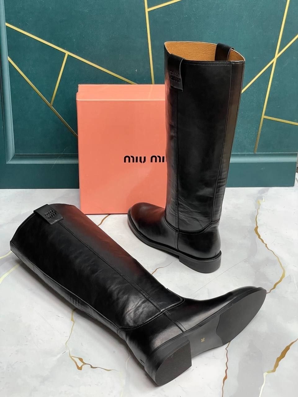 сапоги miu miu,женские сапоги,сапоги,кожаные сапоги miu miu,высокие сапоги