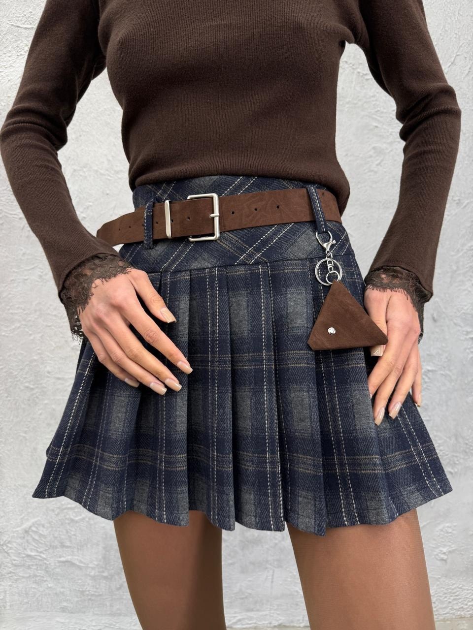 юбка с поясом,юбка в клетку,юбка,юбки женские,юбка модная