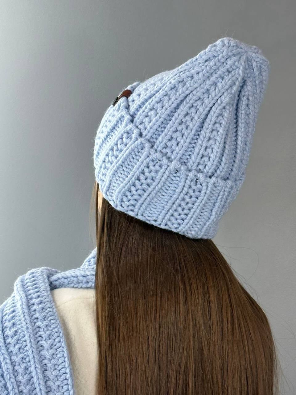 комплект шапка вязаная зимняя с шарфом,комплект женский шапка и шарф,комплект шапка шарф,комплект шапка вязаная,женский комплект шапка