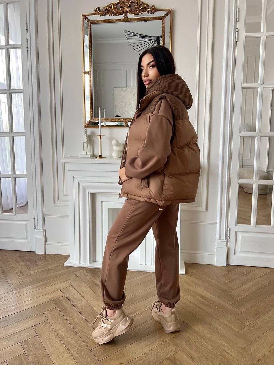 костюм женский на флисе,теплый костюм,жилетка женская,теплый костюм тройка,cпортивный костюм женский на флисе