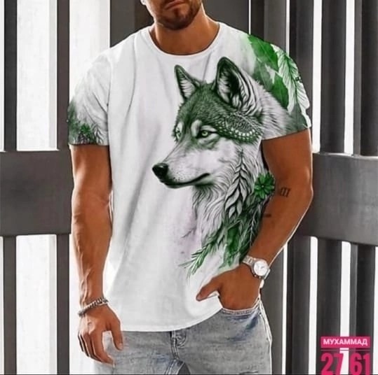 модные мужские футболки,футболка мужская,футболка мужская с принтом волк,футболка мужская с принтом,мужская летняя футболка