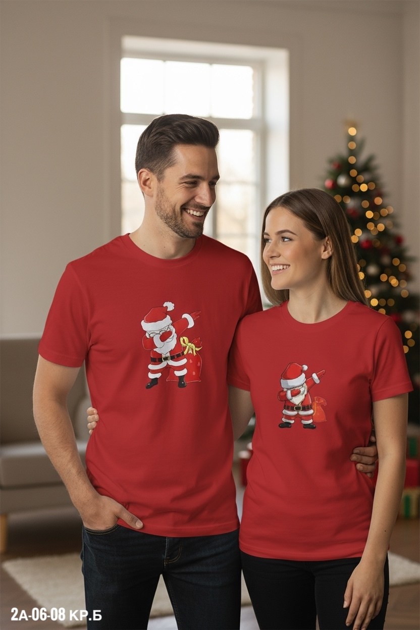 новогодние футболки,парные новогодние футболки,футболки для пар,футболка новогодняя с принтом,семейные футболки