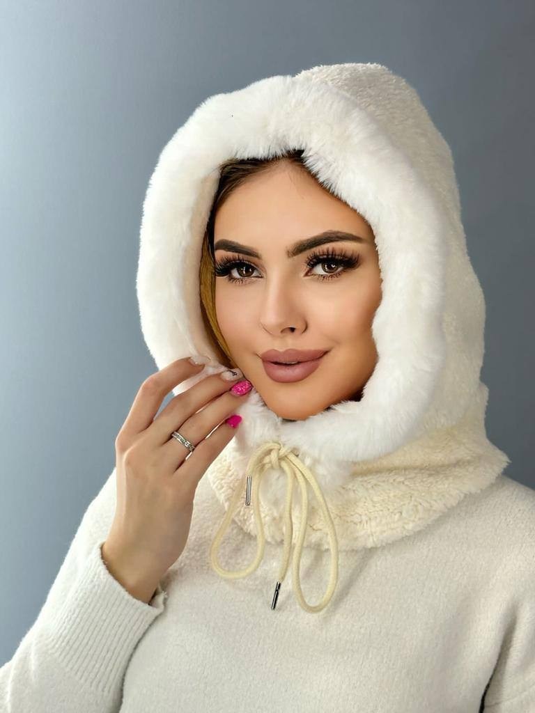 капор ангора gemmy,шапка капор,шапка капор женская,шапка капор с ушками,капор зимний