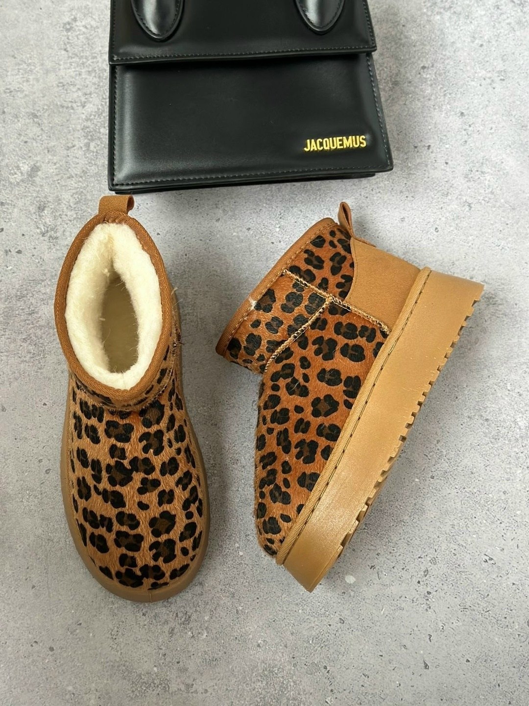 угги женские,,леопардовые угги, женская,зимние угги