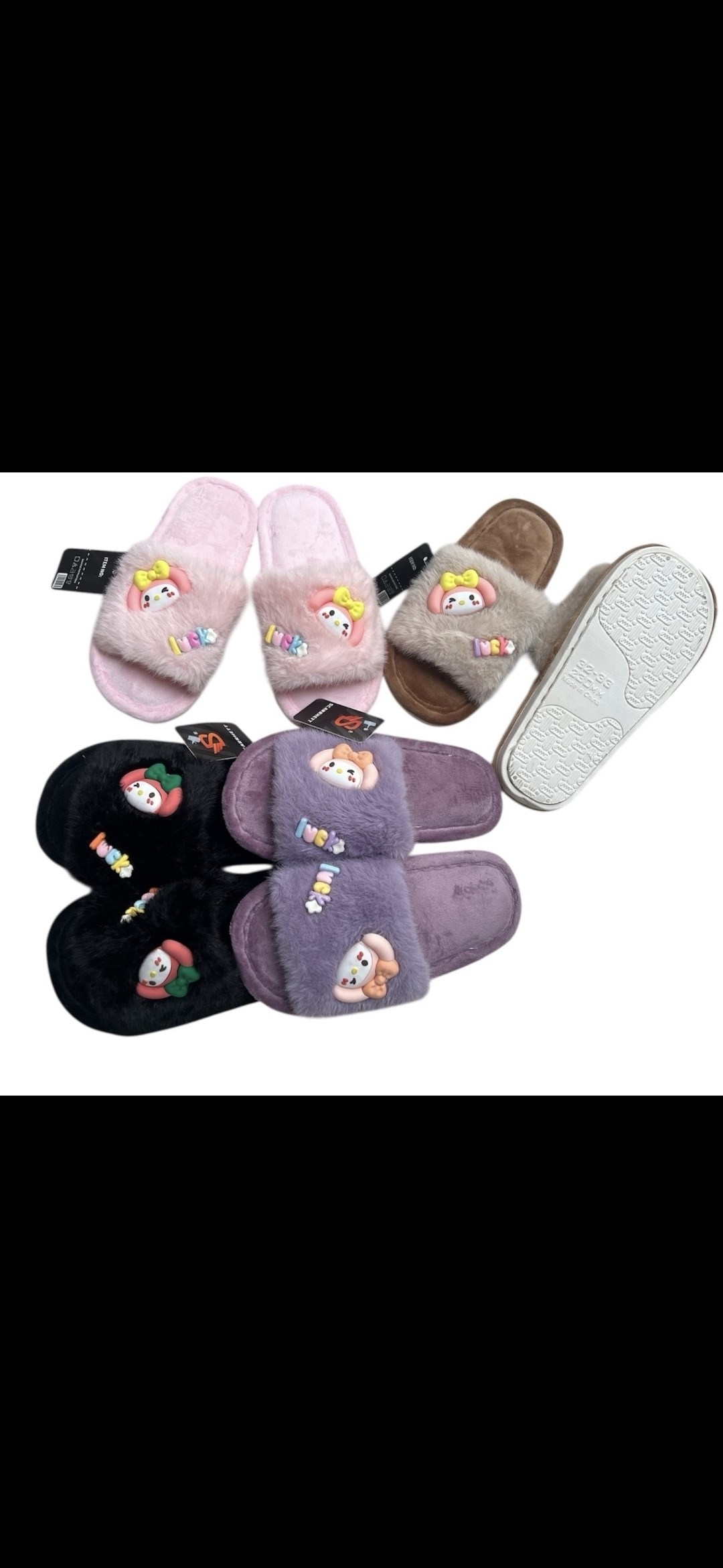 тапочки домашние,тапочки домашние женские,тапочки для девочек,тапочки sanrio,плюшевые тапочки