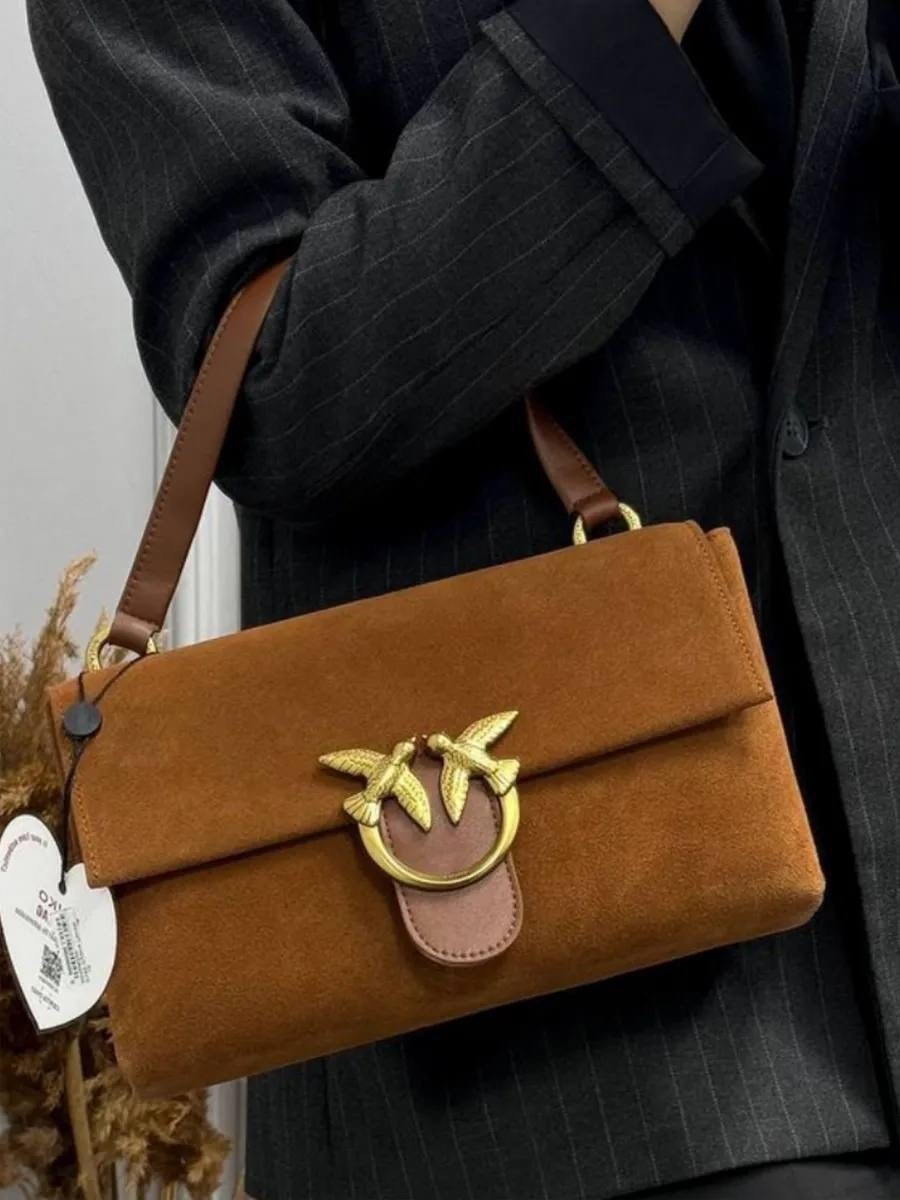 замшевая сумка pinko,сумки pinko,женская сумка pinko,замшевая сумка,сумка pinko коричневый