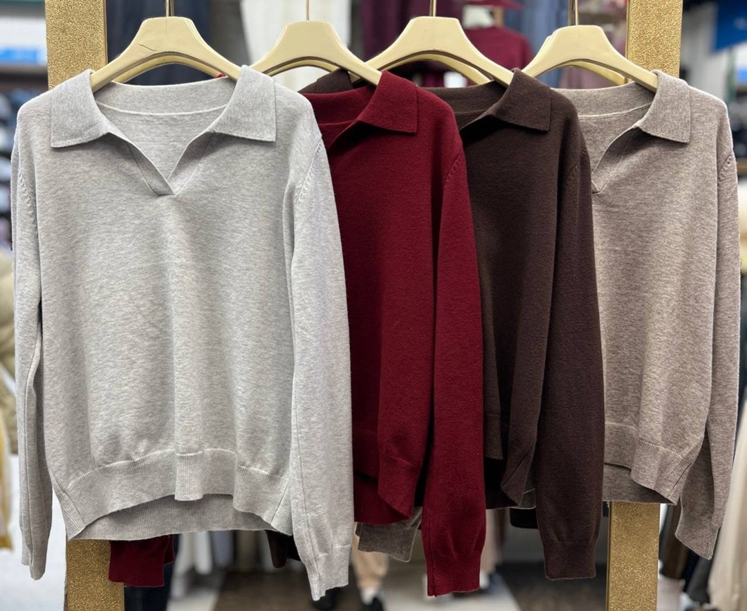 повседневный джемпер,стильная кофта,кофта женская,свитер с воротником,кашемировый свитер