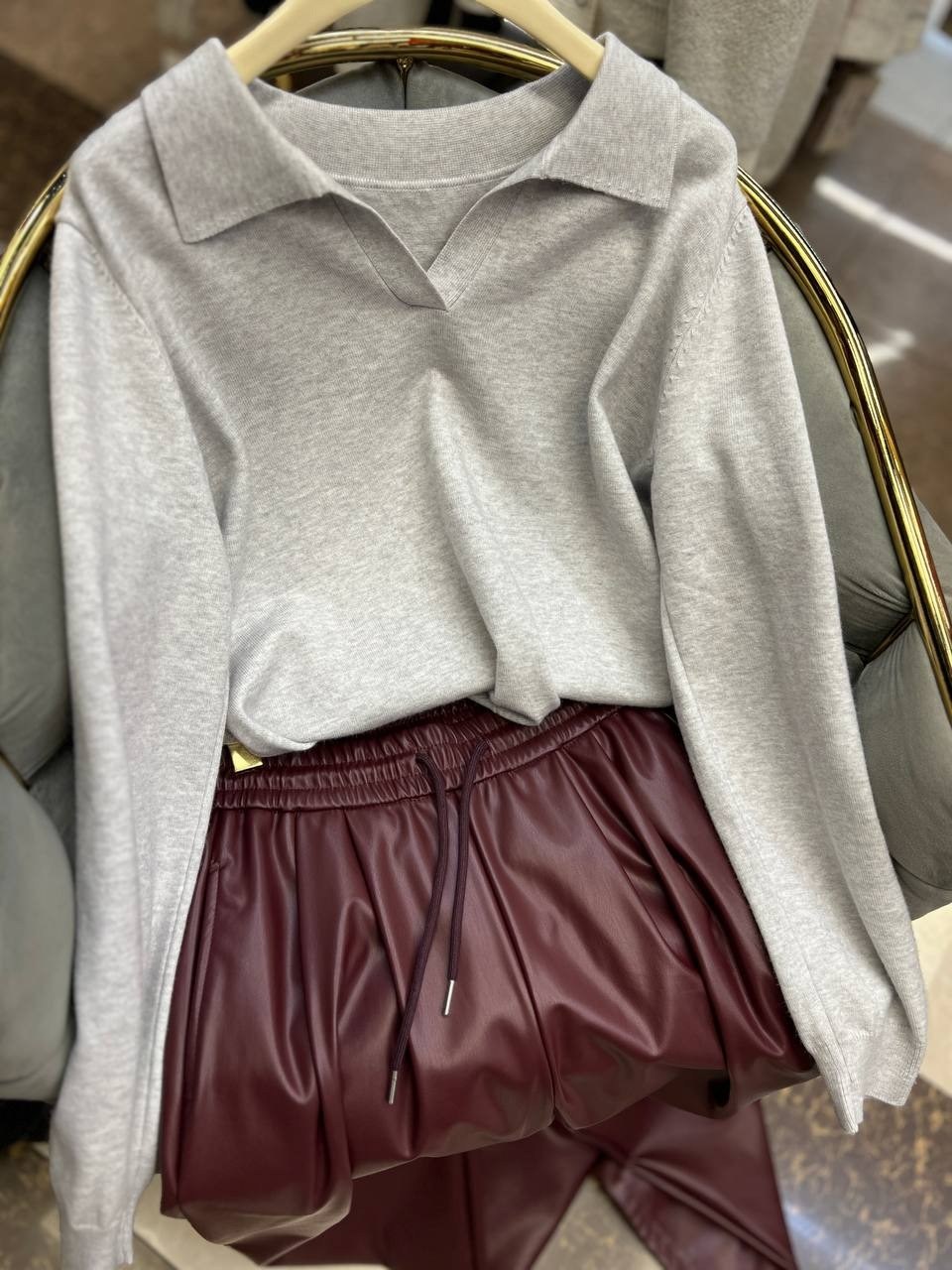 повседневный джемпер,стильная кофта,кофта женская,свитер с воротником,кашемировый свитер