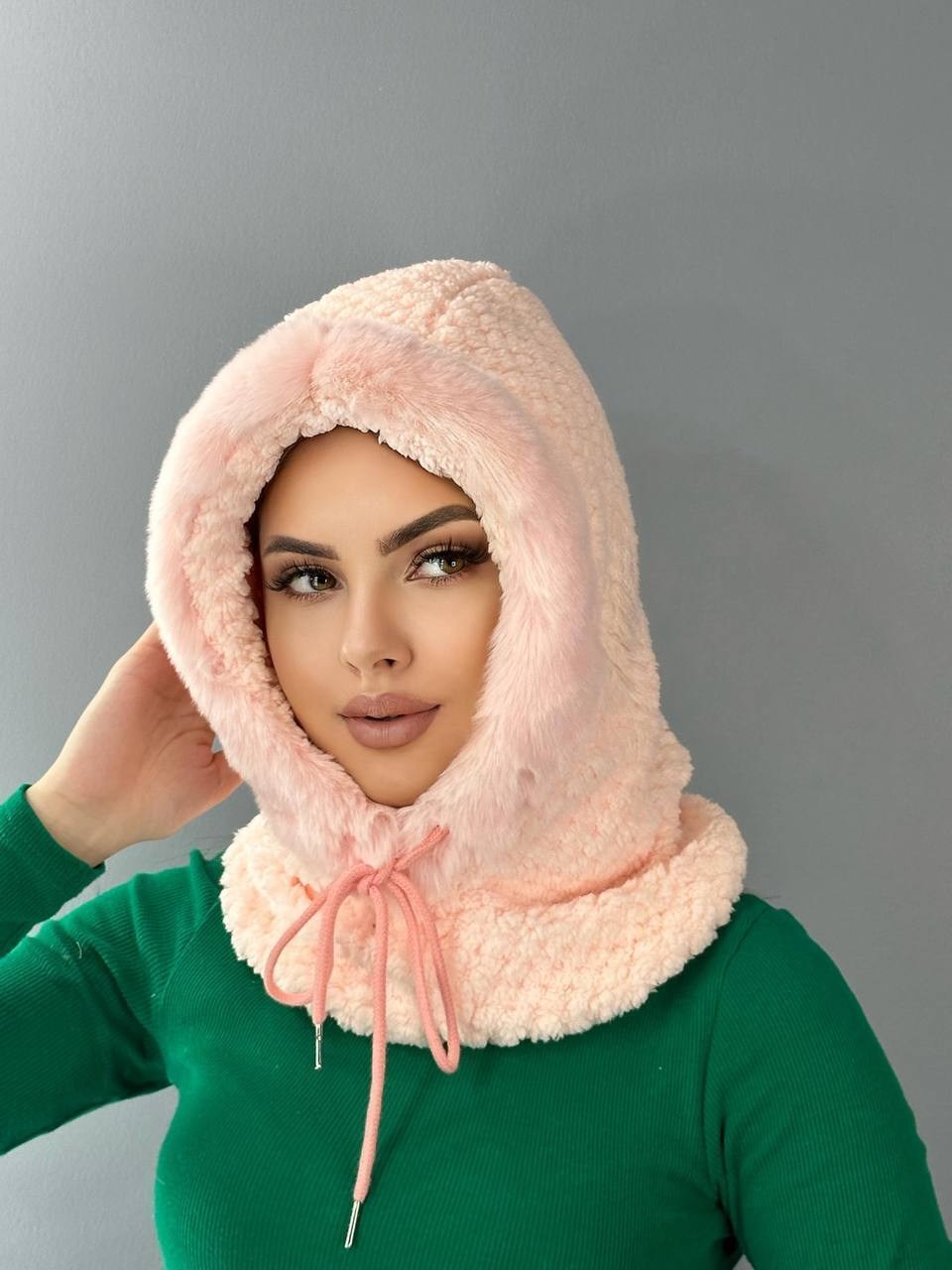 капор ангора gemmy,шапка капор,шапка капор женская,шапка капор с ушками,капор зимний