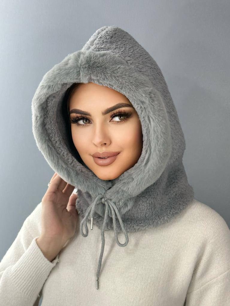 капор ангора gemmy,шапка капор,шапка капор женская,шапка капор с ушками,капор зимний