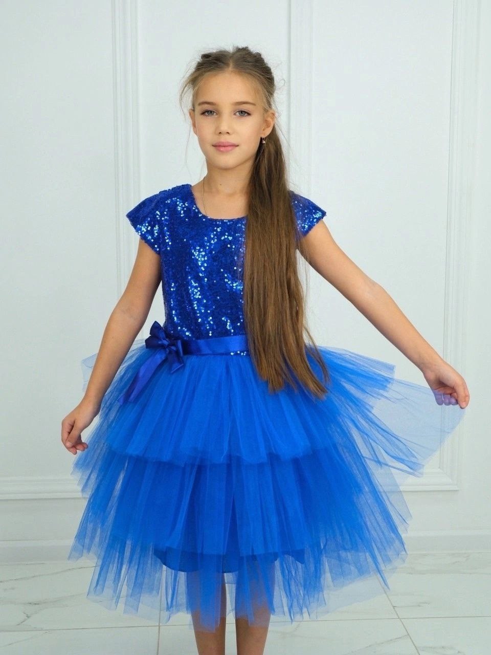 платье для девочек на праздник,синее праздничное платье для девочки,нарядное платье,платье на девочку,платье звездочки для девочки