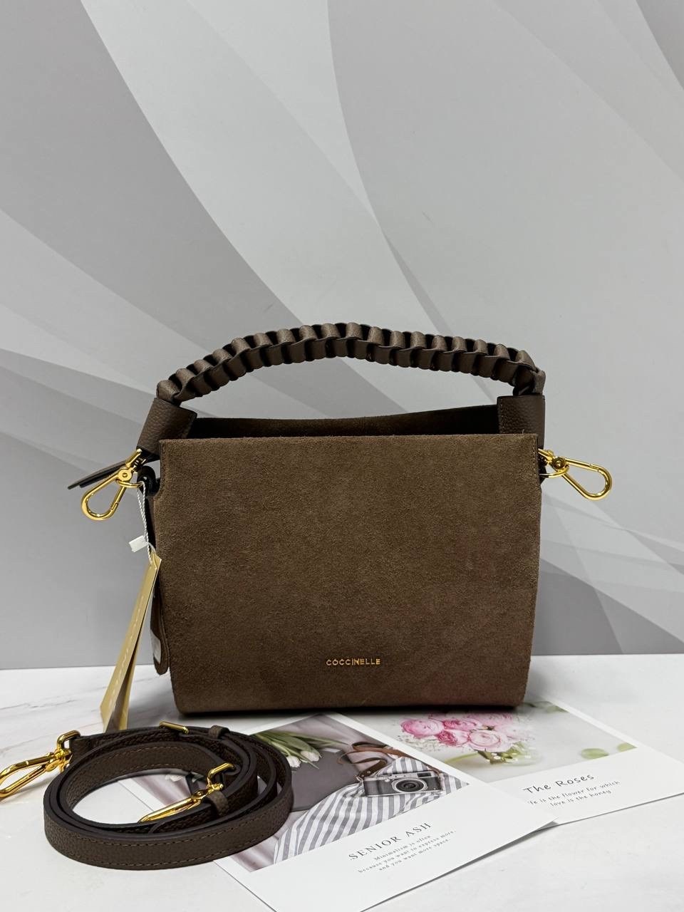 замшевая сумка,сумка coccinelle,замшевая сумка женская,сумки женская,сумка