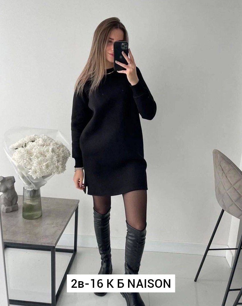 платье женское черное,женское платье теплое,платье туника теплая,платье на флисе,женские утепленные туники