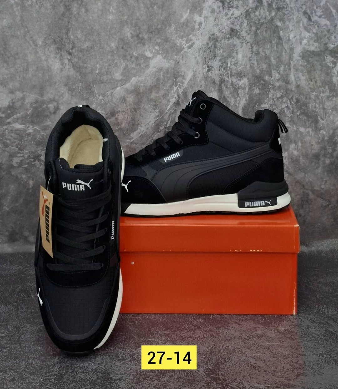 кроссовки зимние puma,мужские кроссовки puma,кроссовки puma,кроссовки puma черные,зимние кожаные кроссовки мужские пума