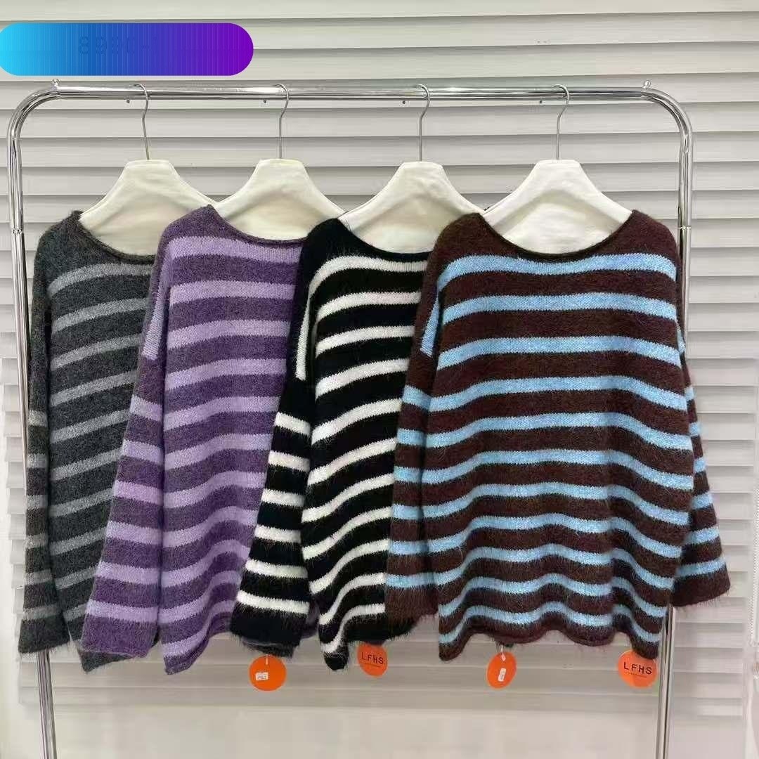 свитер теплый в полоску оверсайз,кофта оверсайз в полоску,свитер в полоску,женский джемпер в полоску,свитера женские