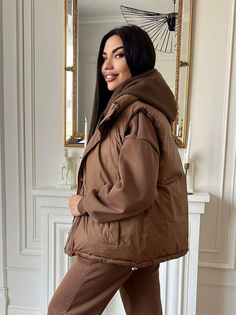 костюм женский на флисе,теплый костюм,жилетка женская,теплый костюм тройка,cпортивный костюм женский на флисе