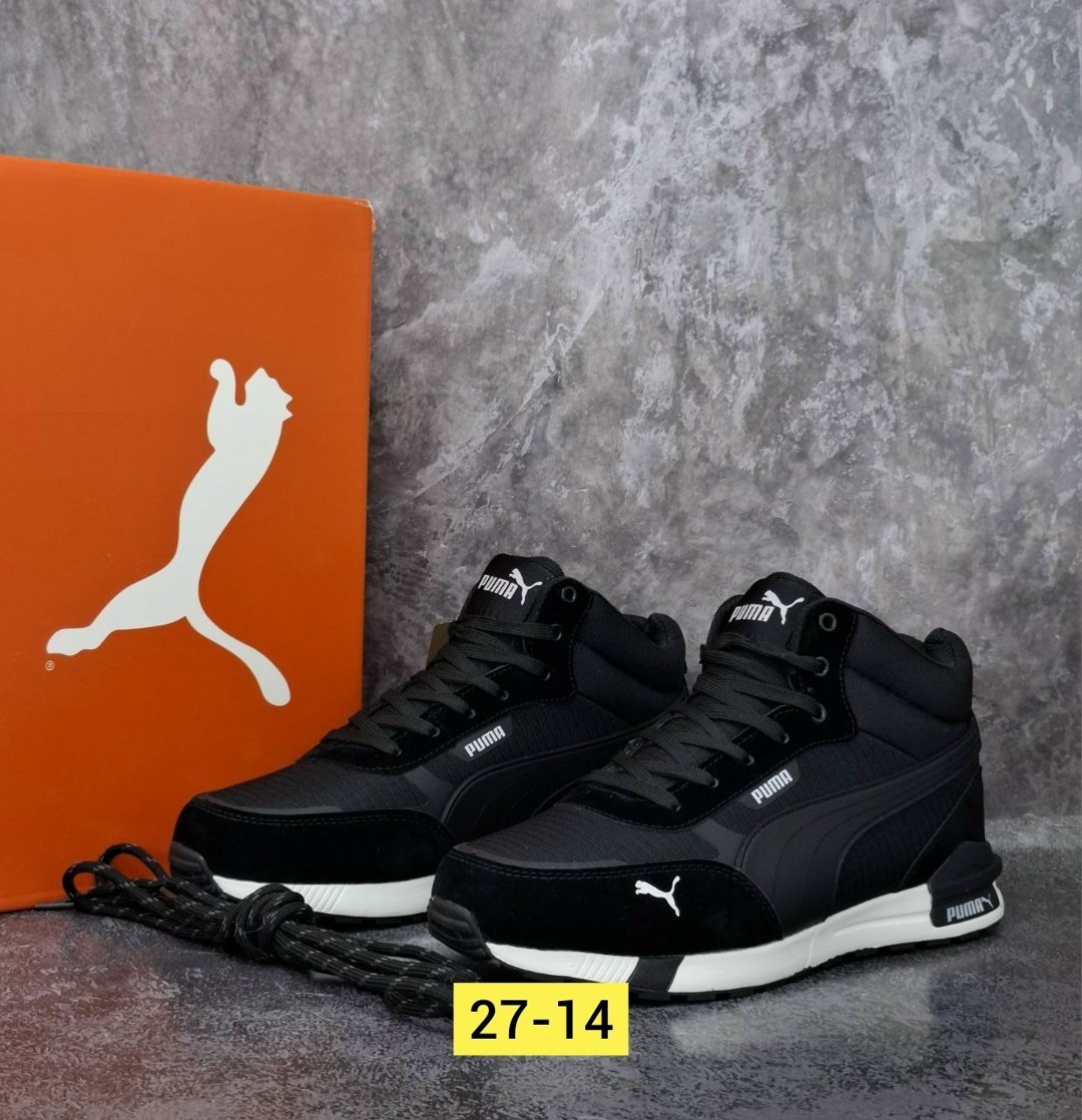 кроссовки зимние puma,мужские кроссовки puma,кроссовки puma,кроссовки puma черные,зимние кожаные кроссовки мужские пума