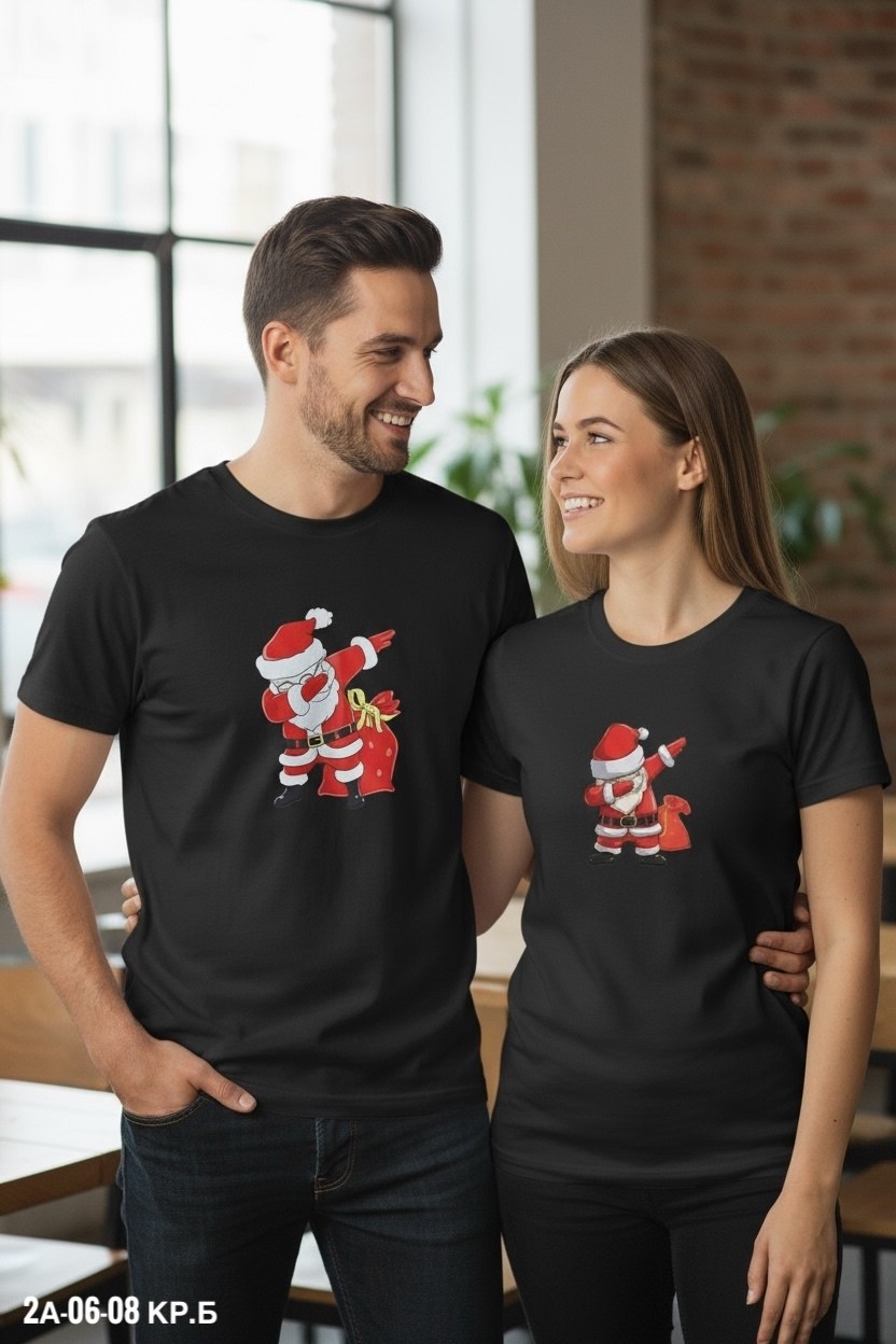 новогодние футболки,парные новогодние футболки,футболки для пар,футболка новогодняя с принтом,семейные футболки