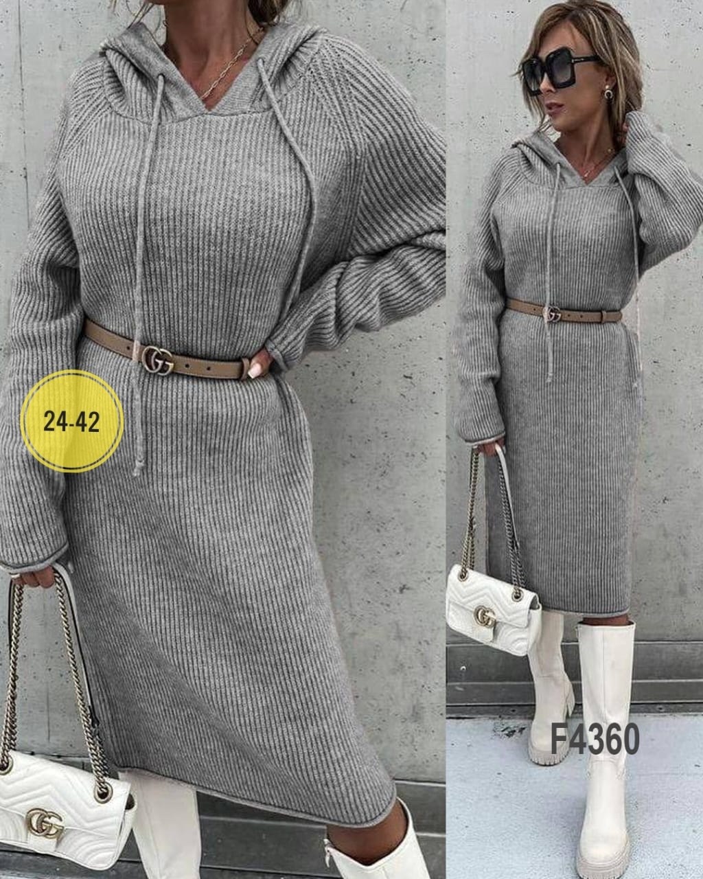 вязаное платье туника,платье вязаное,платья с капюшоном,платье вязаное теплое,платье теплое