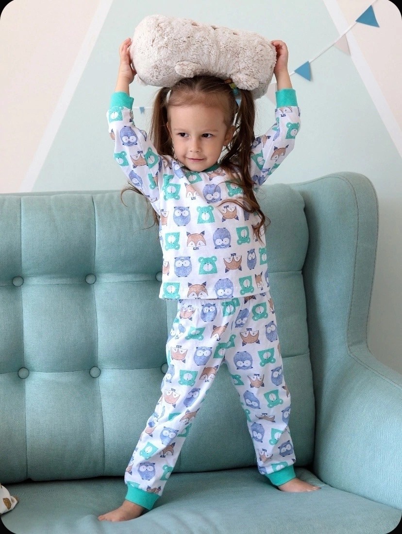 пижама детская,пижама для девочек,пижама flyzay "дино", р.104,пижам,пижамы для детей из игр