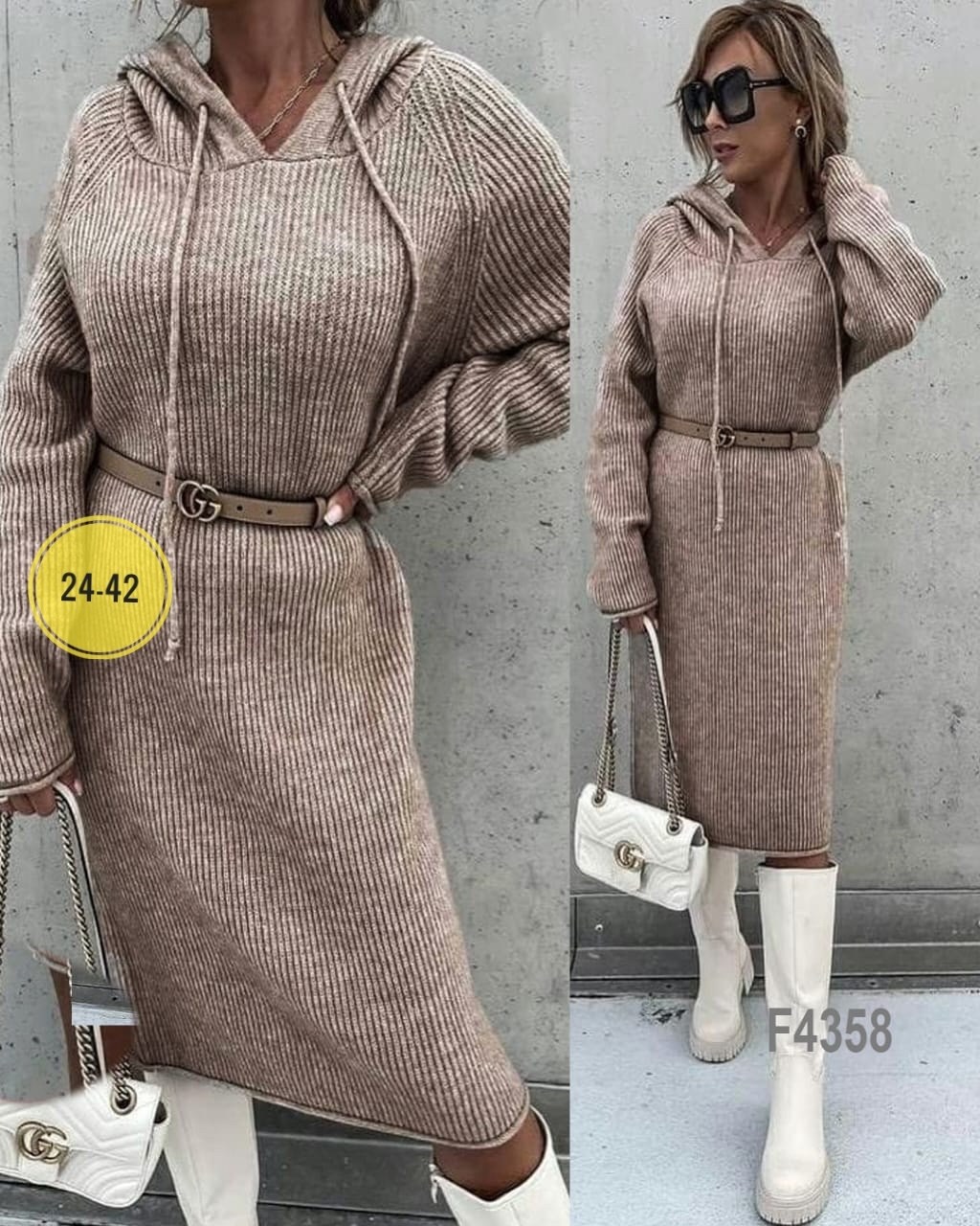 вязаное платье туника,платье вязаное,платья с капюшоном,платье вязаное теплое,платье теплое