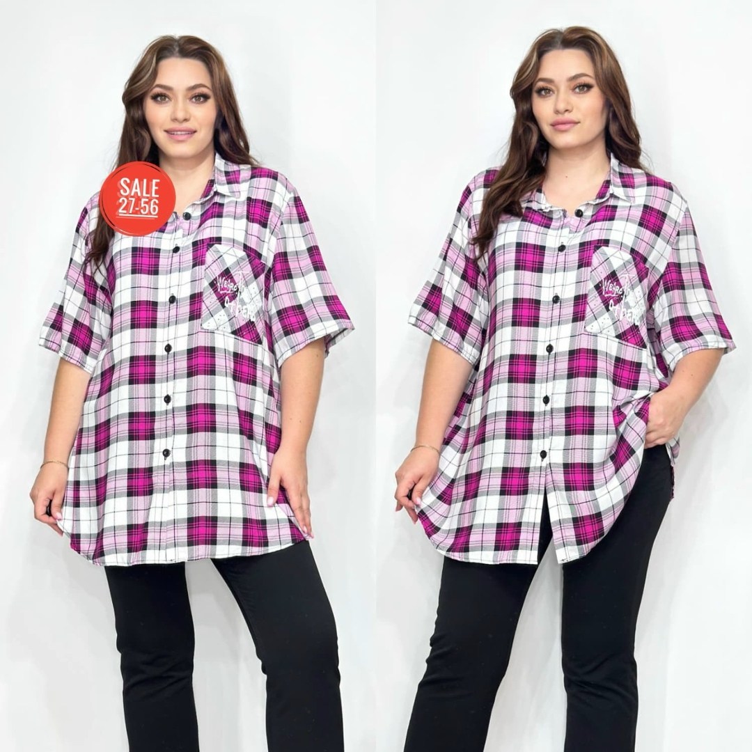 рубашка в клетку большие размеры,туника рубашка,рубашка,,рубашка женская