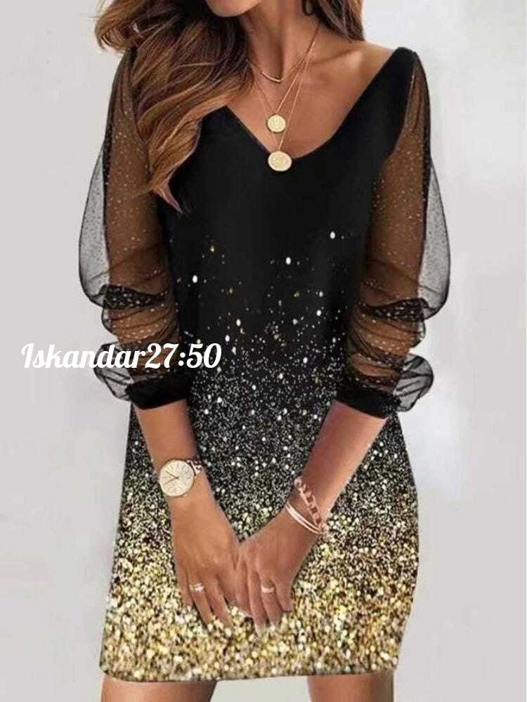 женское платье с блестками,повседневные платья,женское платье с пайетками,элегантное платье,элегантное платье с принтом