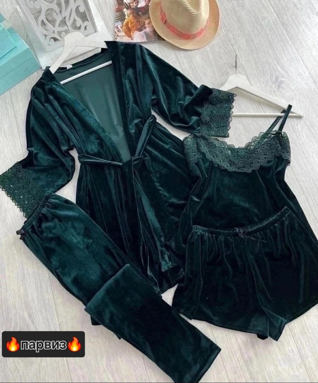 пижама велюр,комплект пижама,пижама комплект женская,пижама из бархата,велюровая пижама 5 в 1
