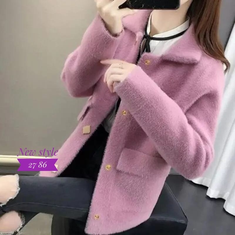 пальто из искусственного меха,пальто женское короткое,кашемировый кардиган короткий,пальто в корейском стиле,куртка из искусственного меха женская