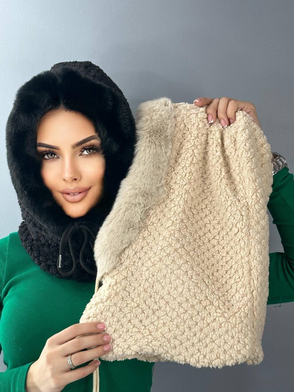 капор ангора gemmy,шапка капор,шапка капор женская,шапка капор с ушками,капор зимний